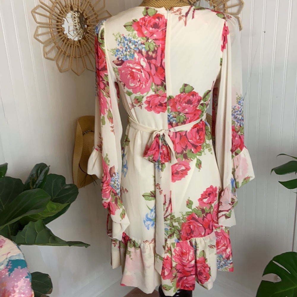 Betsey Johnson Floral Bambi Romance Dress Sz 4 - Picture 4 of 7